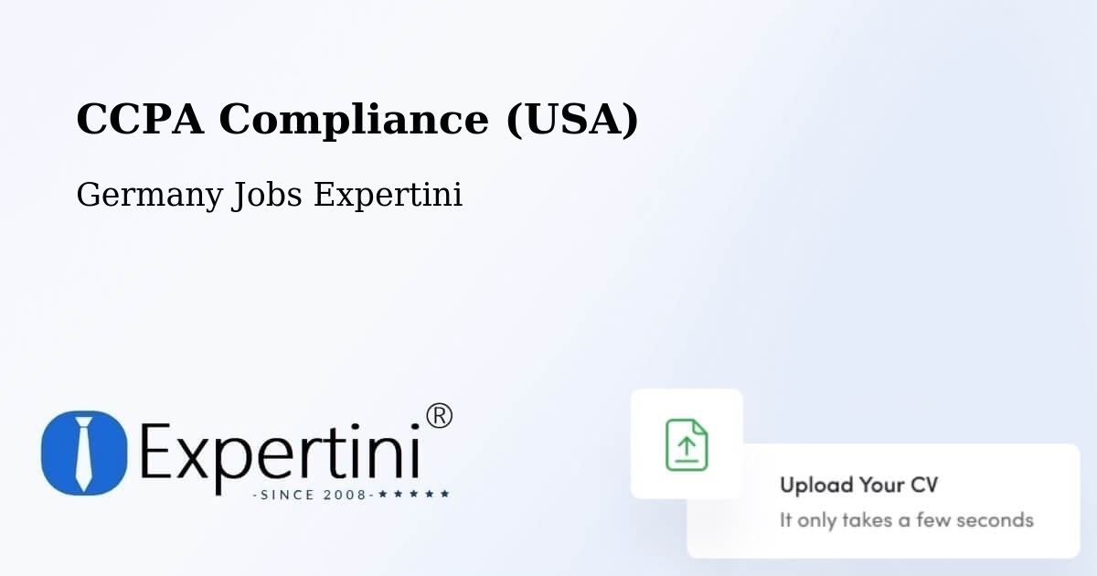 CCPA Privacy Rights & Compliance Notice – Planegg - Germany Jobs Expertini